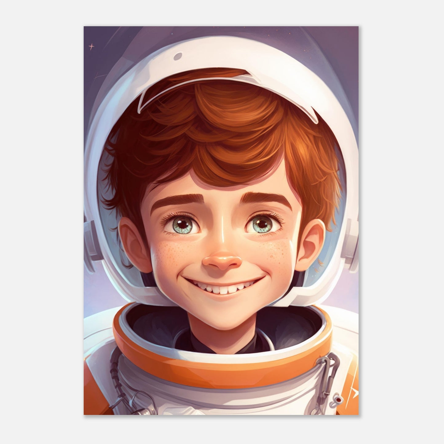 Little Heroes Astronauts Boy 1 Premium Matte Poster | Encouraging Children's Wall Art