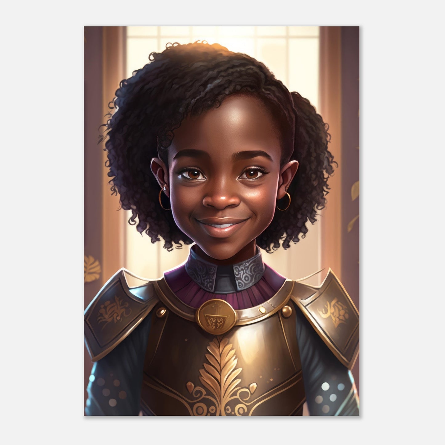 Little Heroes Knights Girl 2 Premium Matte Poster | Encouraging Children's Wall Art