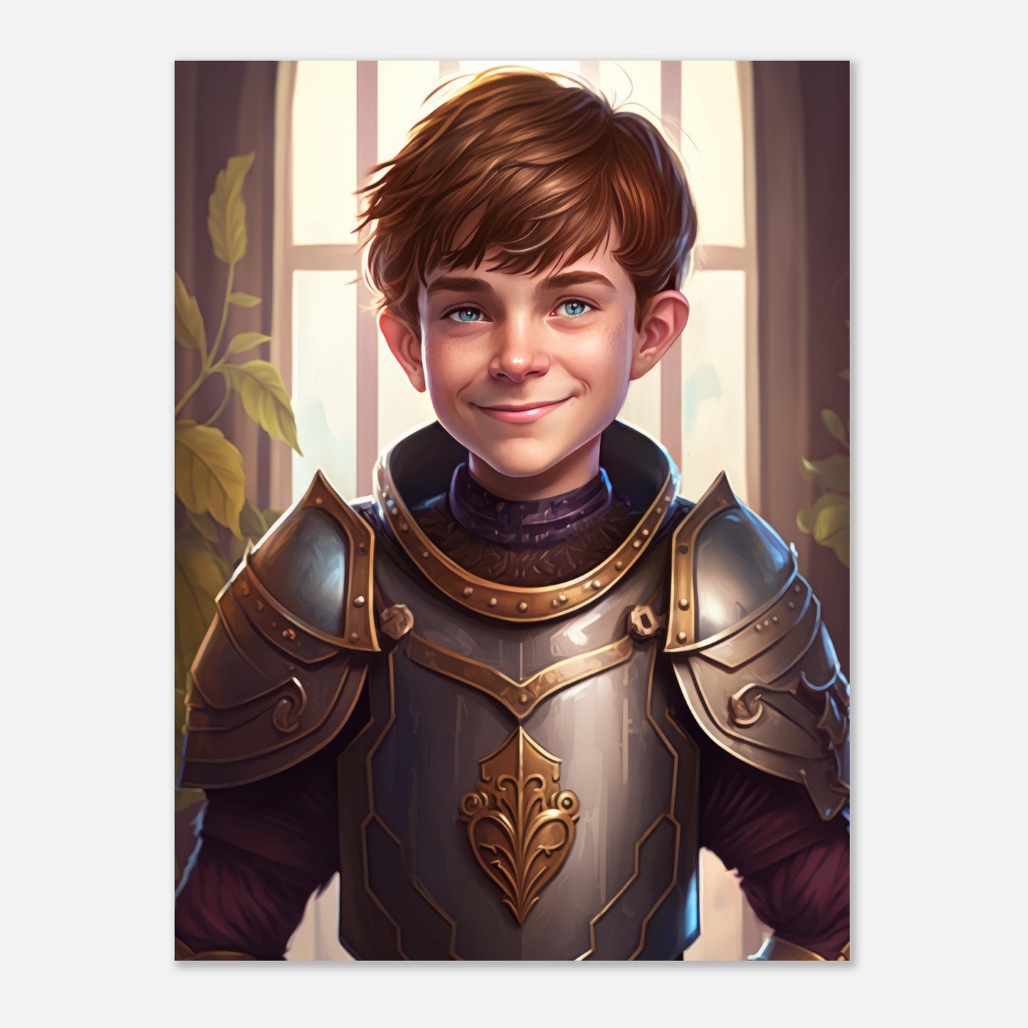 Little Heroes Knights Boy 1 Premium Matte Poster | Encouraging Children's Wall Art