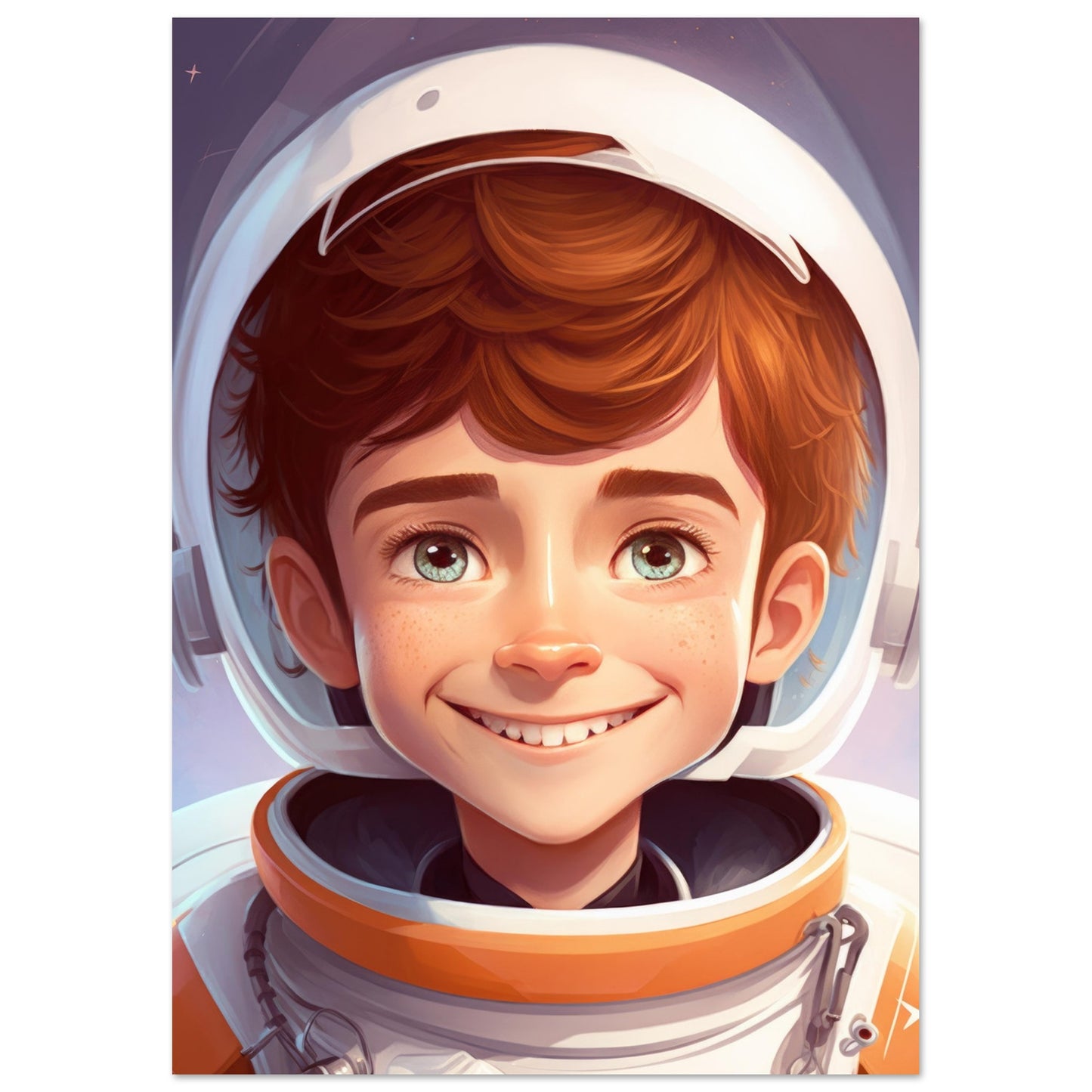 Little Heroes Astronauts Boy 1 Premium Matte Poster | Encouraging Children's Wall Art