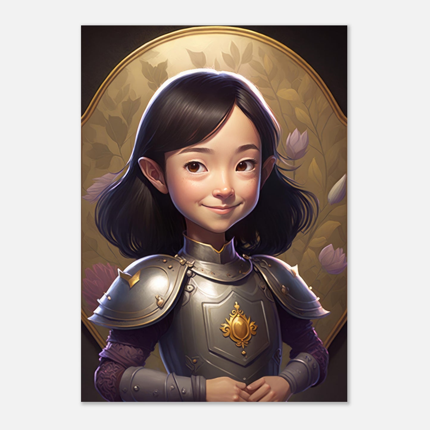 Little Heroes Knights Girl 4 Premium Matte Poster | Encouraging Children's Wall Art