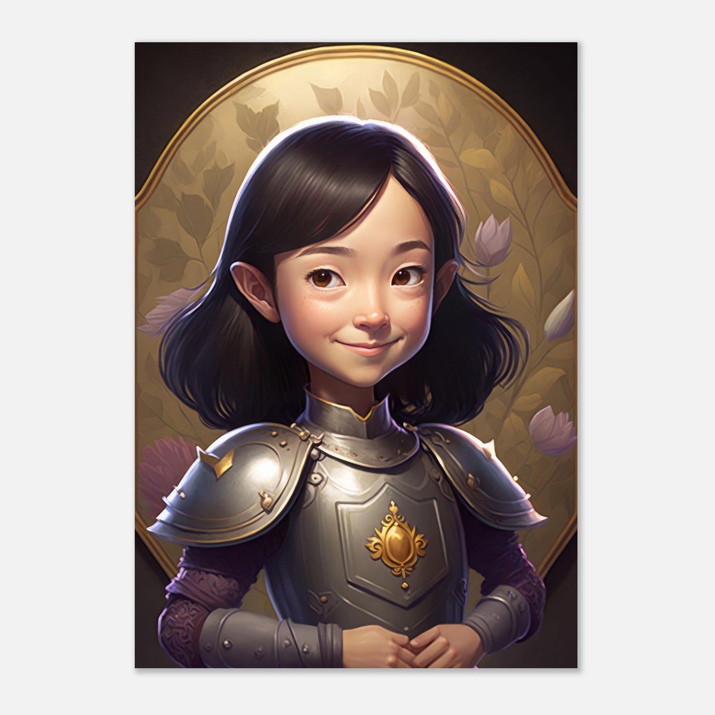 Little Heroes Knights Girl 4 Premium Matte Poster | Encouraging Children's Wall Art