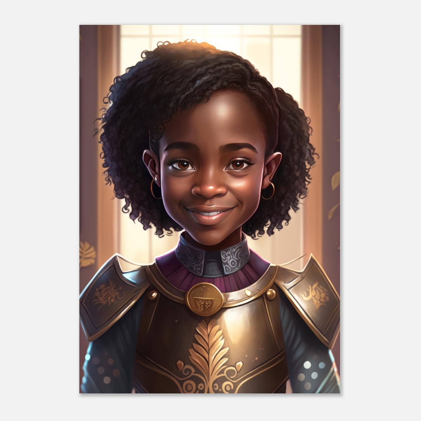 Little Heroes Knights Girl 2 Premium Matte Poster | Encouraging Children's Wall Art