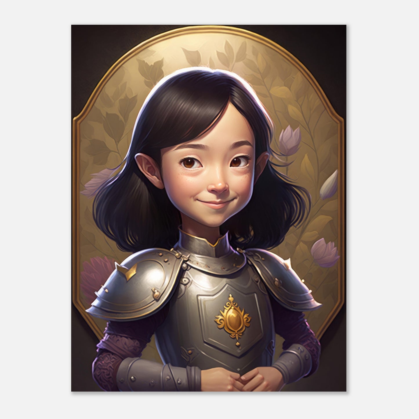 Little Heroes Knights Girl 4 Premium Matte Poster | Encouraging Children's Wall Art