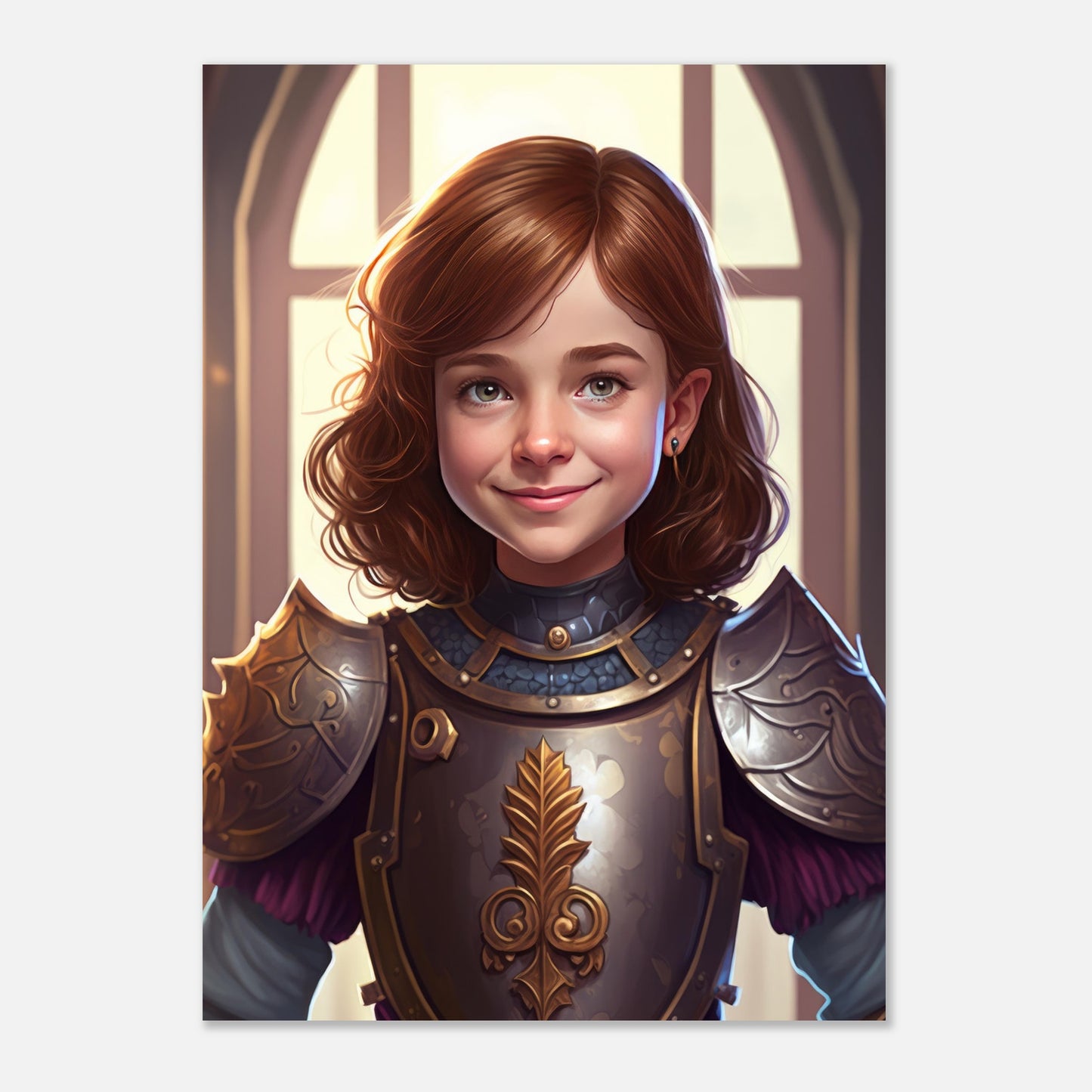 Little Heroes Knights Girl 1 Premium Matte Poster | Encouraging Children's Wall Art