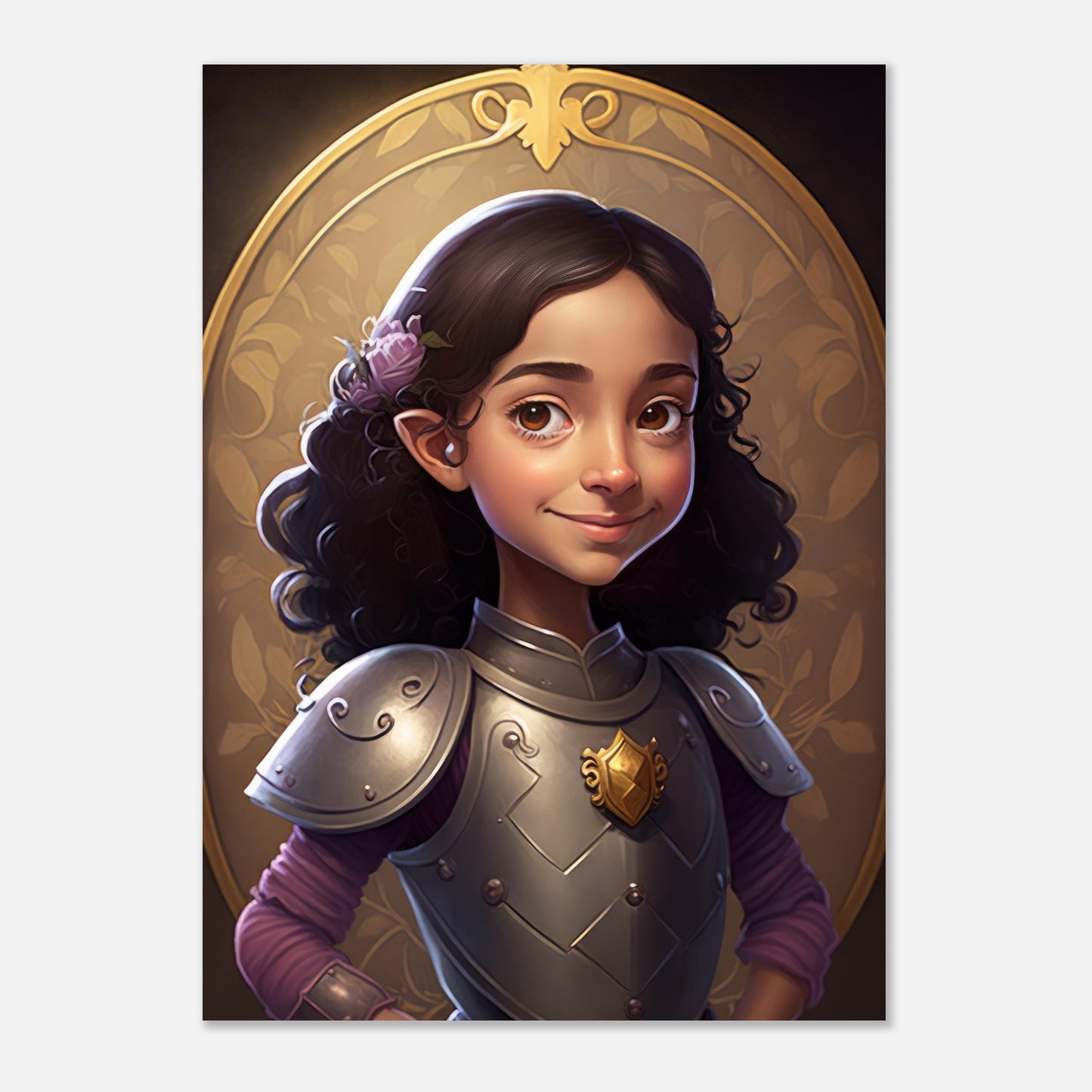 Little Heroes Knights Girl 5 Premium Matte Poster | Encouraging Children's Wall Art