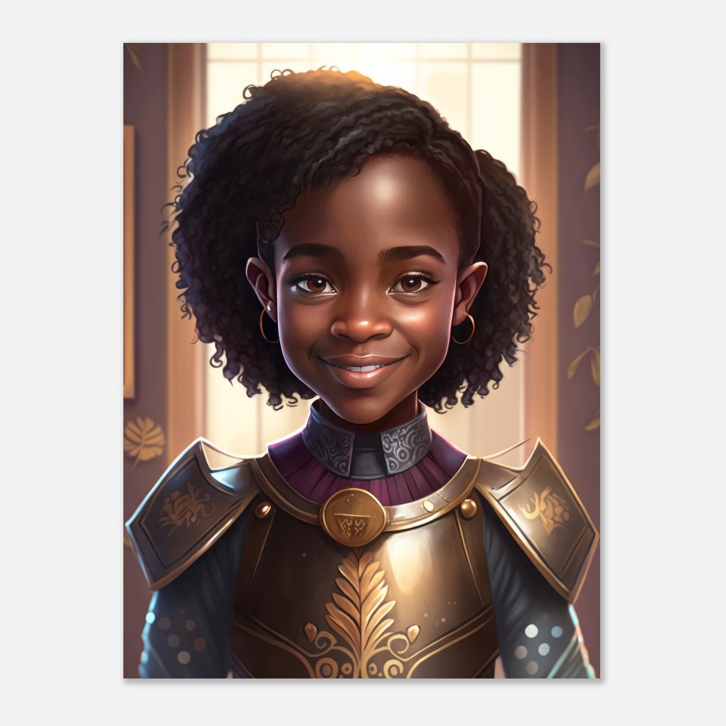 Little Heroes Knights Girl 2 Premium Matte Poster | Encouraging Children's Wall Art